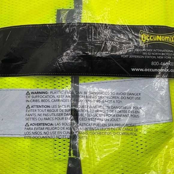 CLEARANCE.  Occunomix Hi-Viz Workwear Vest 2/3 X - Picture 4 of 4